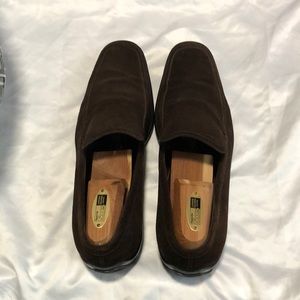 Salvatore Ferragamo brown suede men shoes